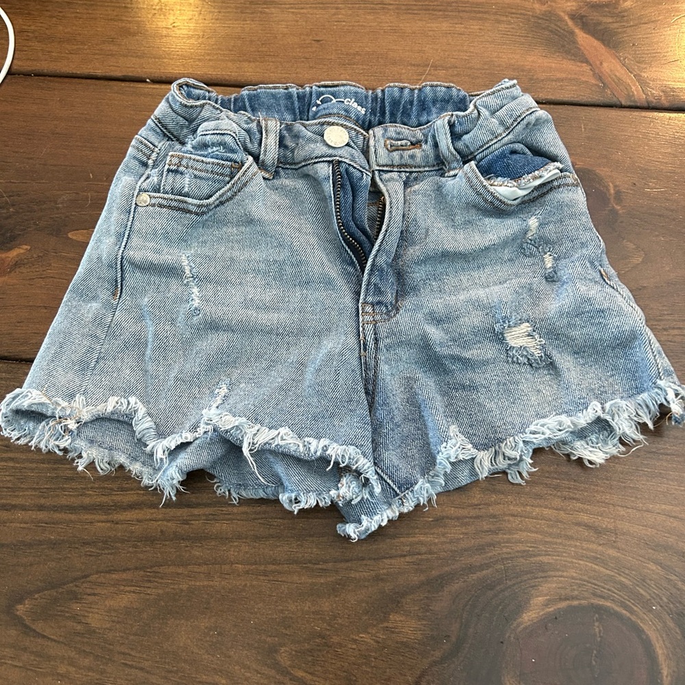 Art Class Blue Frayed Hem Denim Shorts